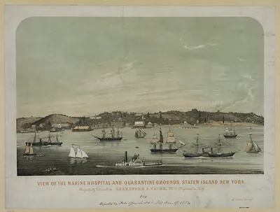 View of the Marine Hospital and Quarantine Grounds, Staten Island, New York