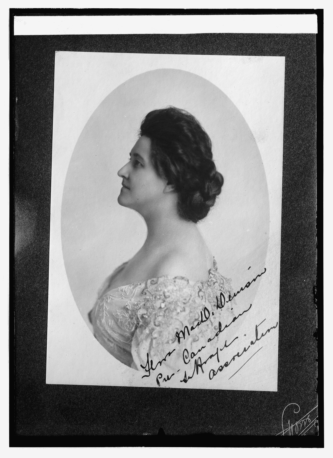 Mrs. Flora McDonald Dennison, Pres. Canadian Suffergette Assn., 1913, 1913 — historic photograph