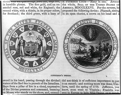 [Jefferson's design of the Seal of the United States of America - obverse and reverse]