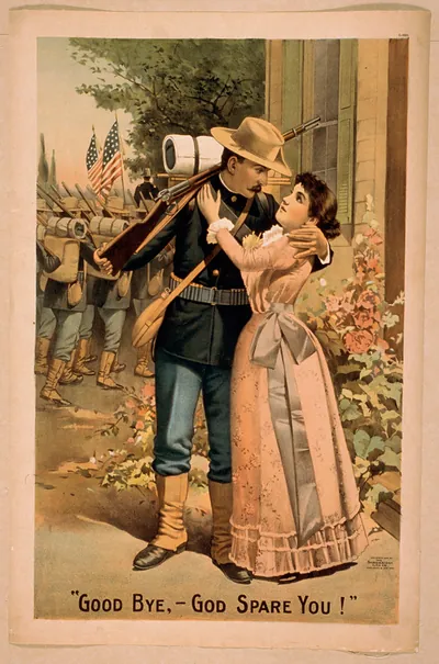 Good Bye, God Spare You!" soldier farewell poster