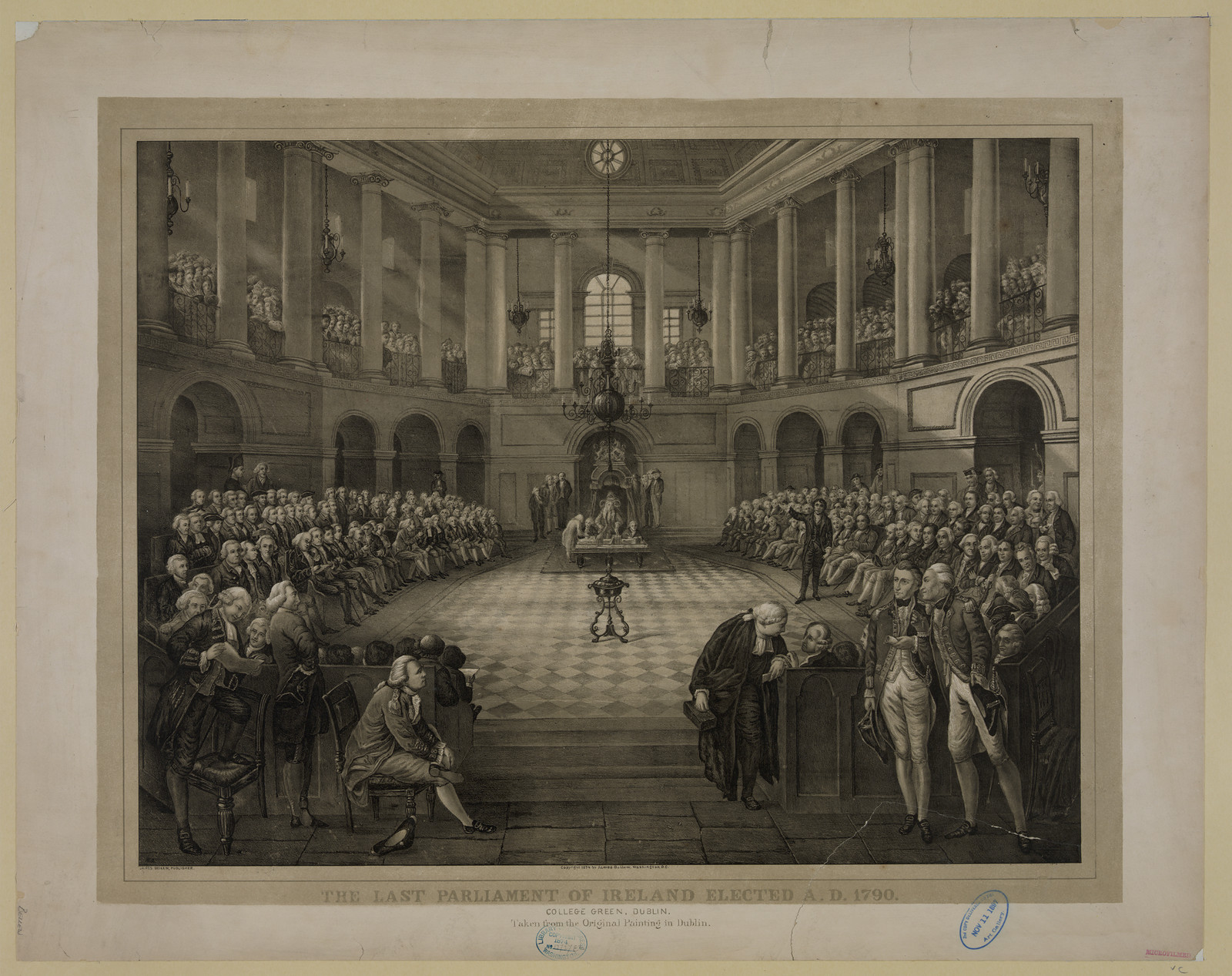The Last Parliament of Ireland Elected A.D. 1790 — historic image