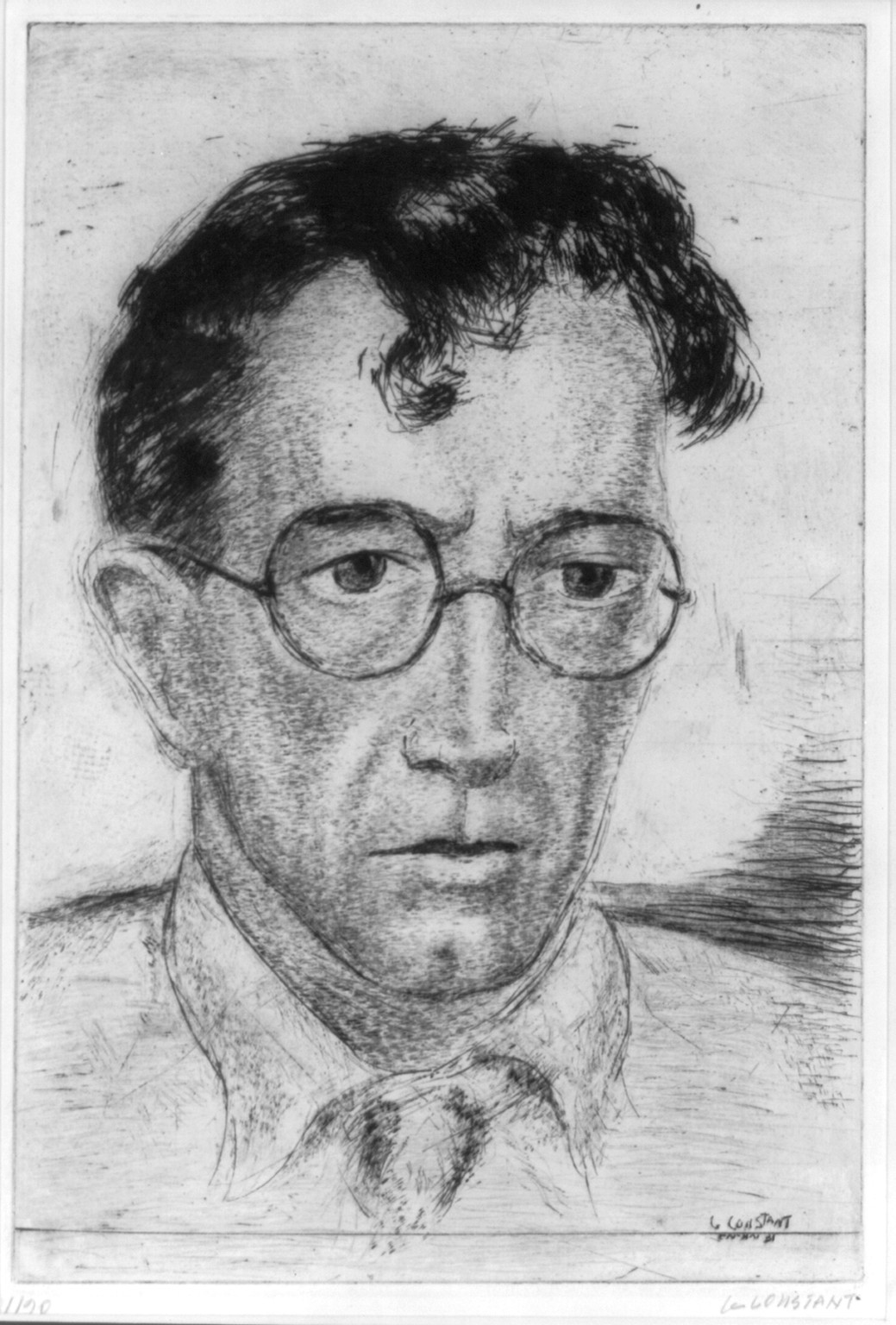 Portrait of John Sloan"" — historic print
