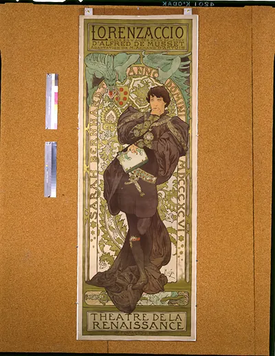Lorenzaccio. Sarah Bernhardt, anno domini MDCCCXCVI / Mucha.
