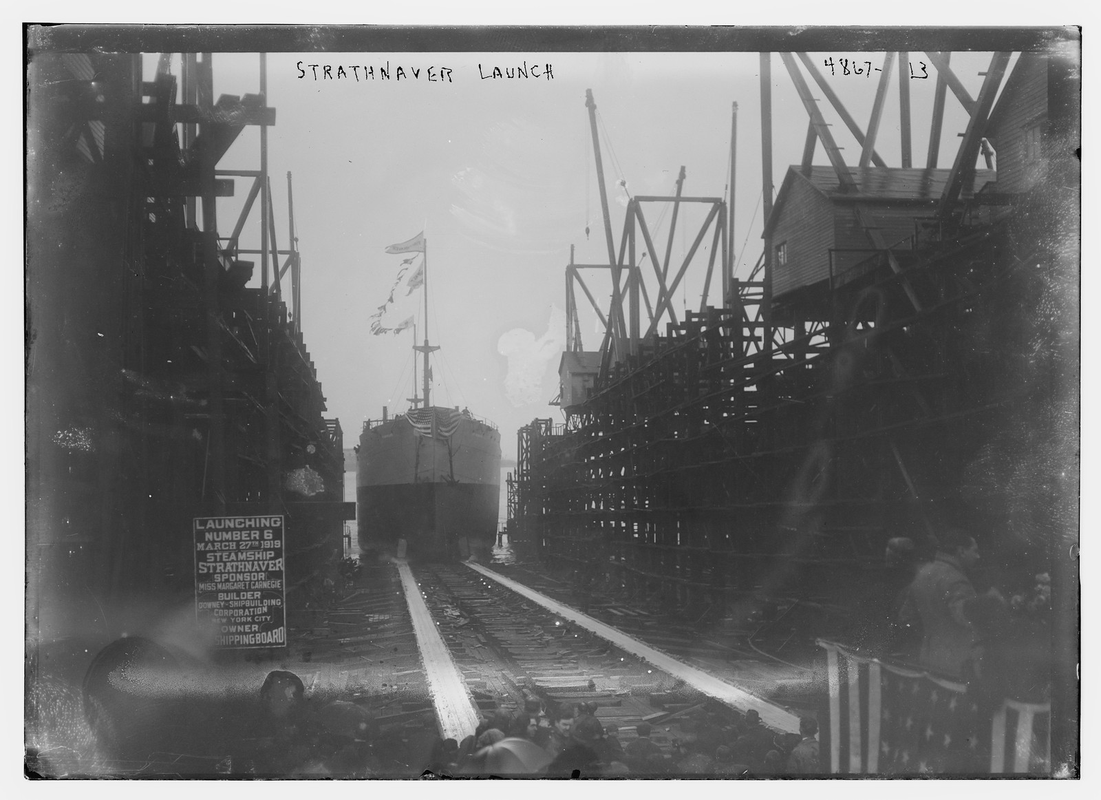 STRATHNAVER launch, n/a — historic photograph