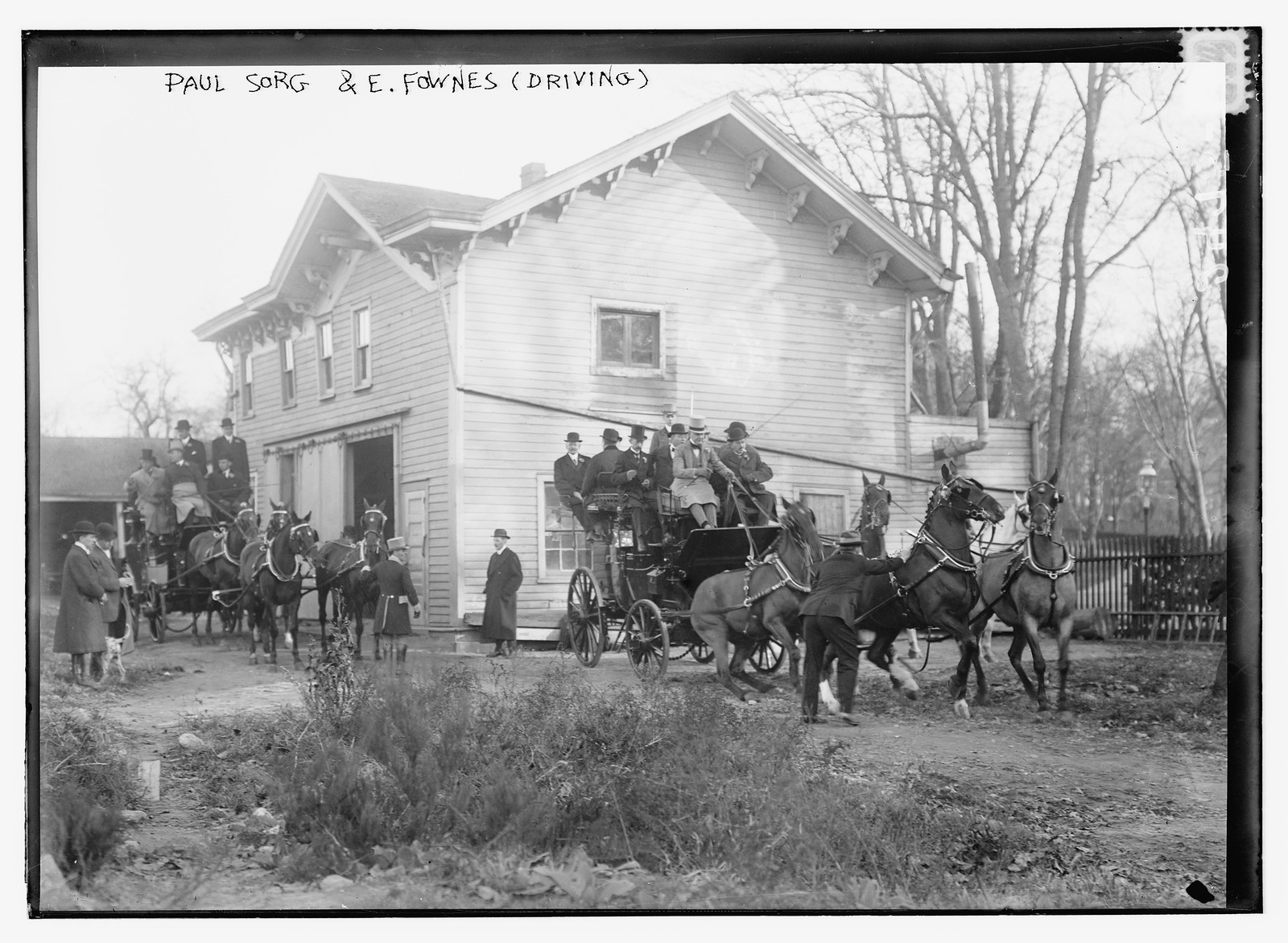 Paul Sorg & E. Fownes (driving), n/a — historic photograph
