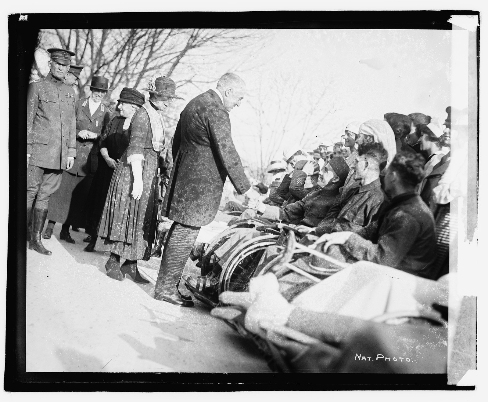Harding at Walter Reed, 3/19/21, [19]21 March 19. — historic photograph