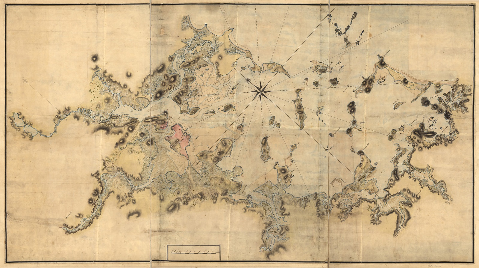 Boston Harbour, Massachusetts, 1700, 1700 — antique map