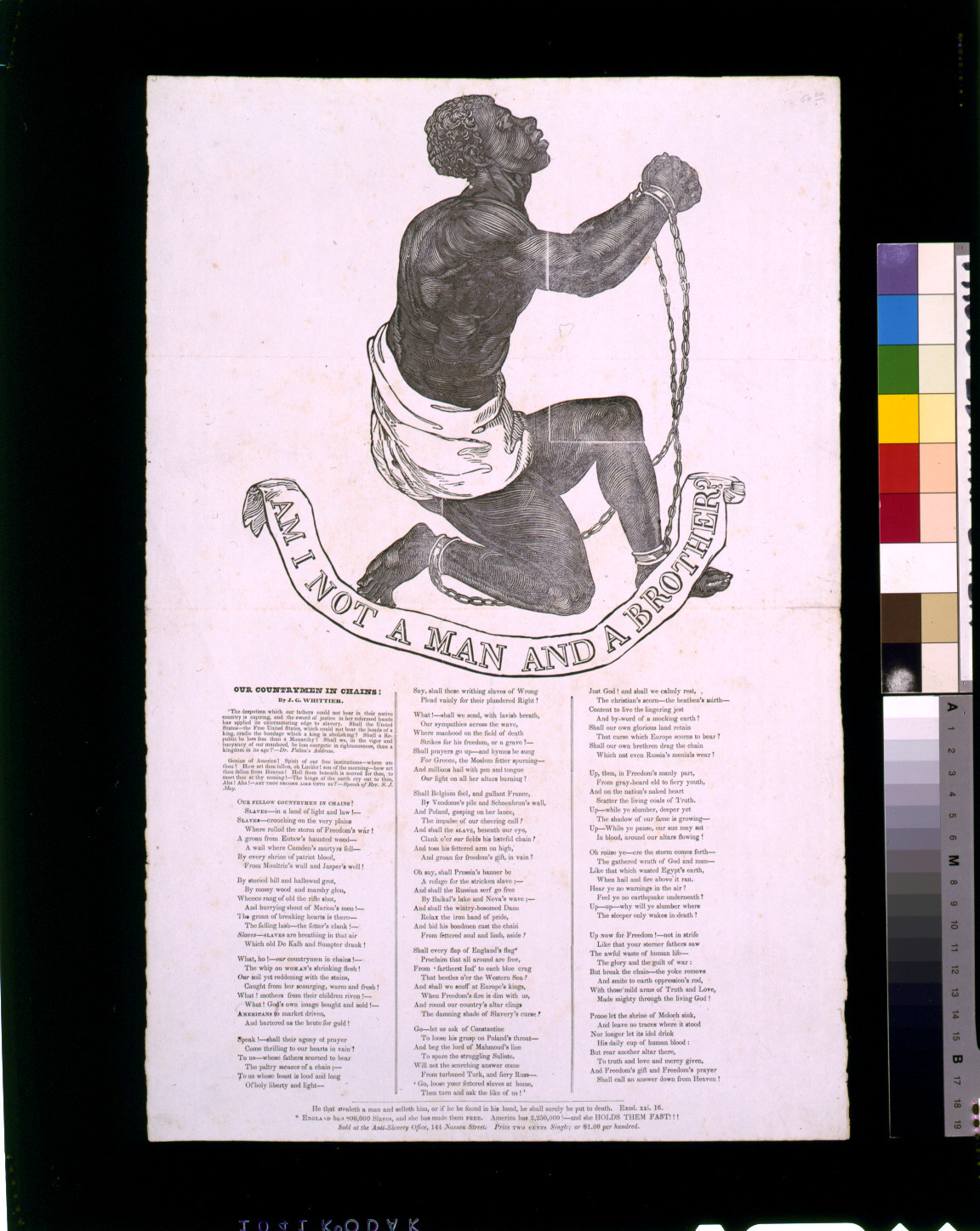 Am I not a man and a brother?, 1837 — historic print