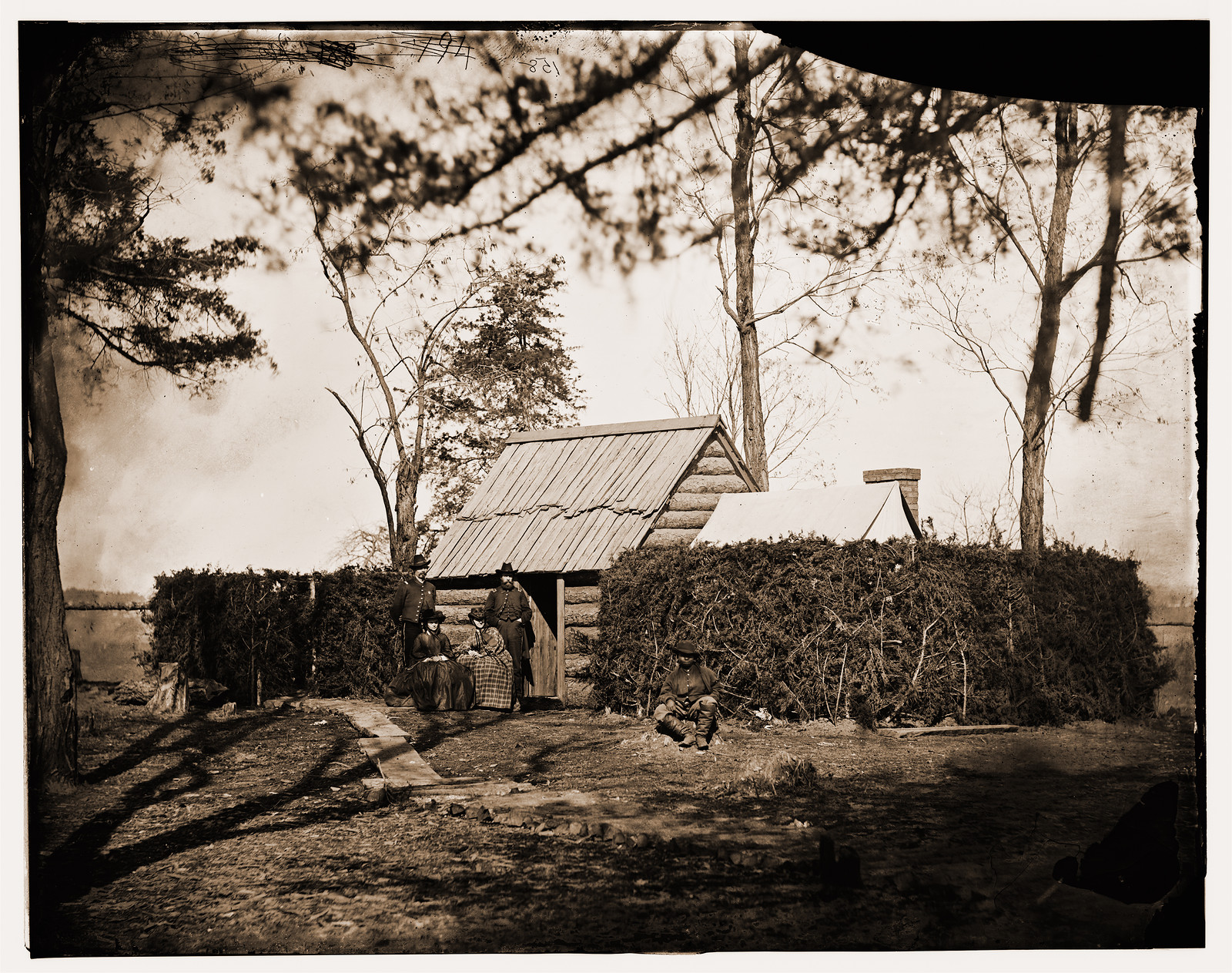 Brandy Station Virginia. Headquarters 5th Army Corps, 1864 — historic photograph