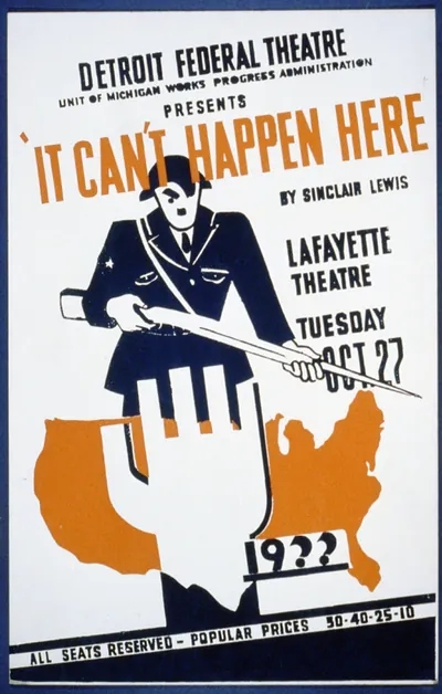Detroit Federal Theatre Unit of Michigan Works Progress Administration presents It ca