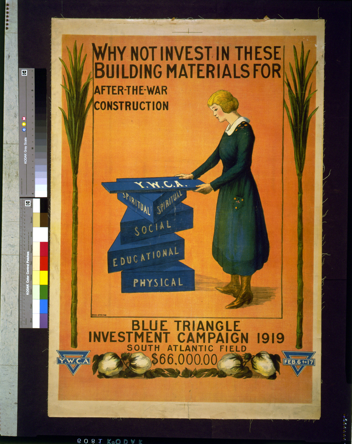 Why not invest in these building materials for after-the-war construction Blue Triangle investment campaign 1919 / Nora Houston ; Adele Clark., [1919] — vintage poster