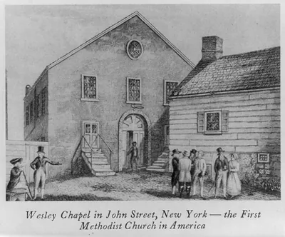 Wesley Chapel in John Street, New York - the First Methodist Church in America