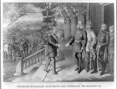 Surrender of Napoleon III on Sepr. 2d. 1870 Übergabe von Napoleon III.