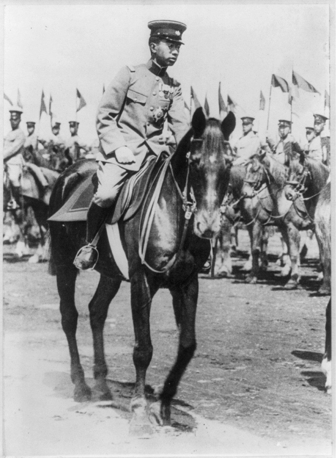 [The Emperor of Japan on horseback, Tokyo], [betweeen ca. 1926 and 1928] — historic photograph
