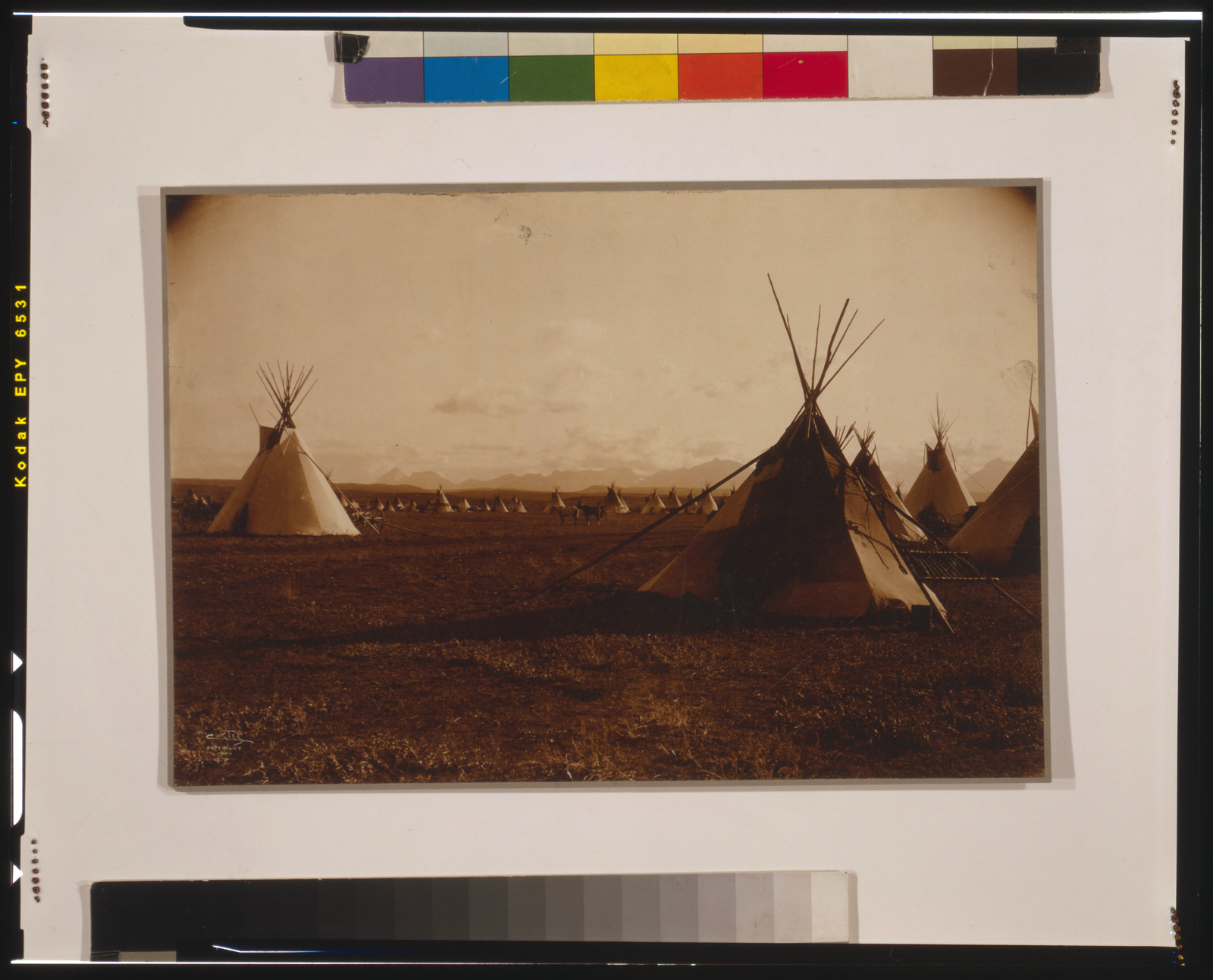 Piegan encampment / Curtis., c1900. — historic photograph