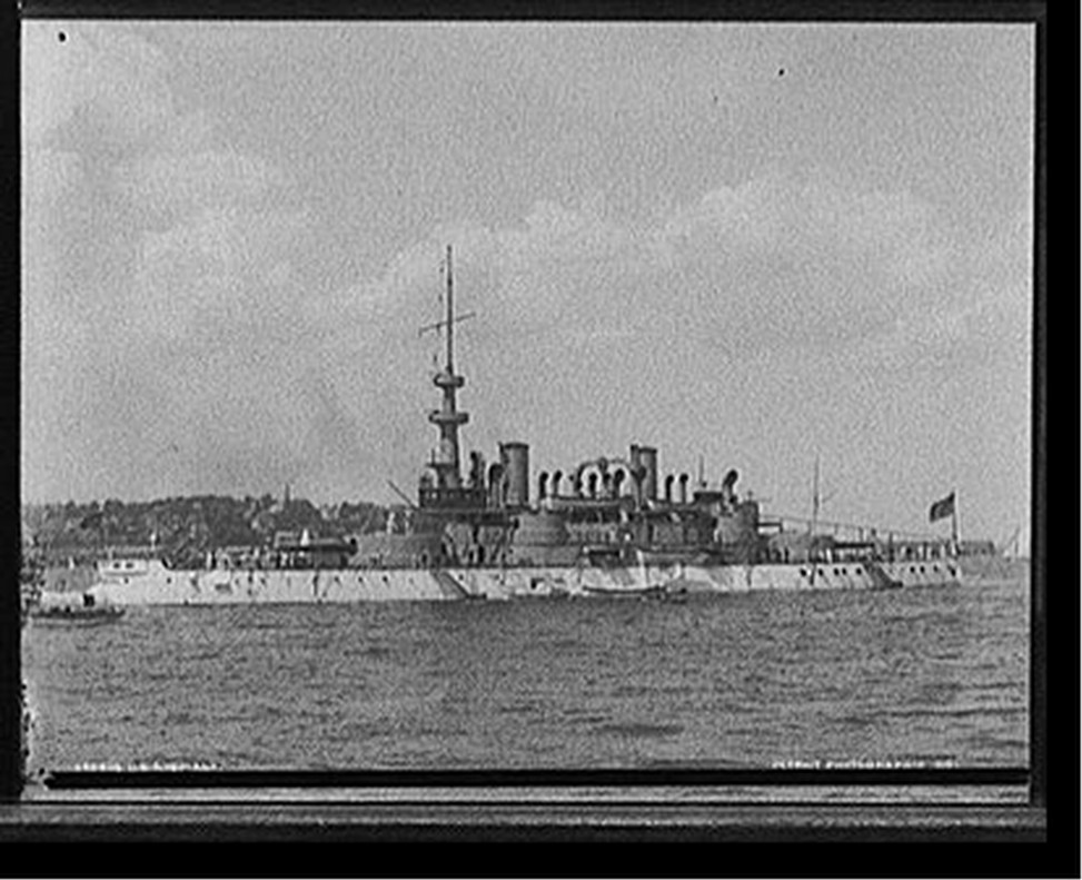 U.S.S. Indiana, [between 1895 and 1901] — historic photograph