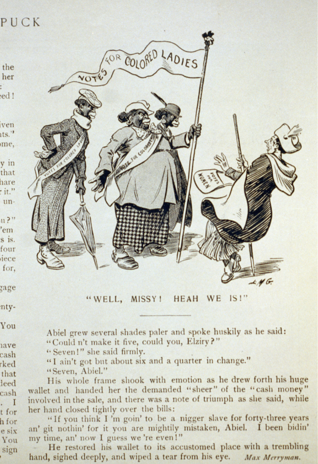 Well Missy! Heah we is!"", c1913. — antique engraving