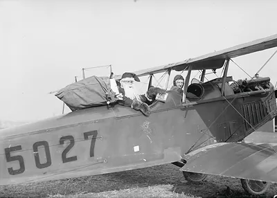 Santa Claus in Aeroplane