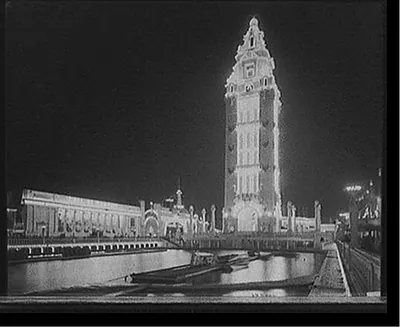 [Dreamland Park at night, Coney Island, N.Y.]