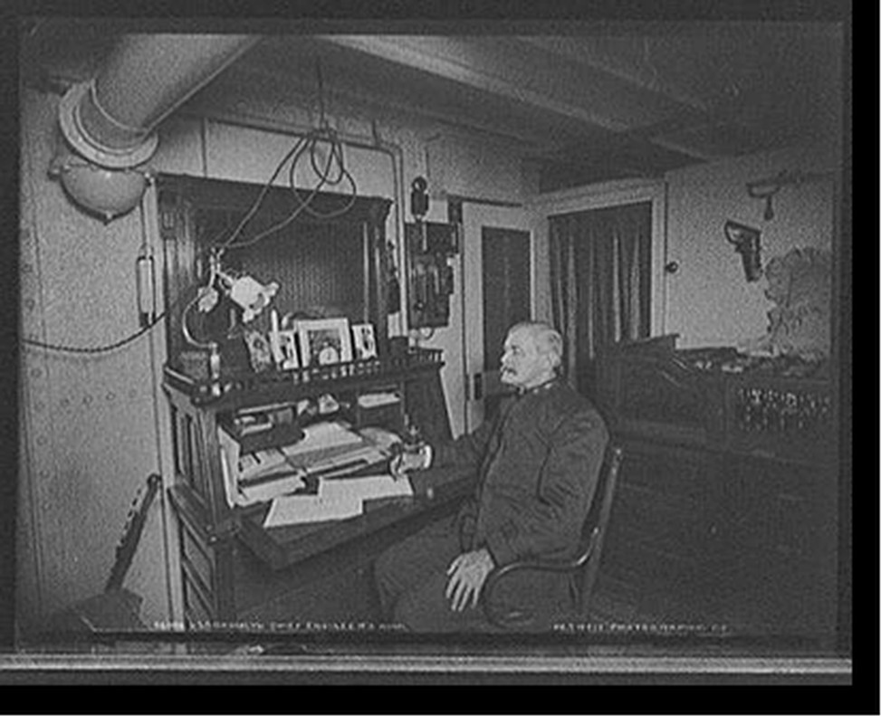 U.S.S. Brooklyn, chief engineer's room, [between 1896 and 1901] — historic photograph