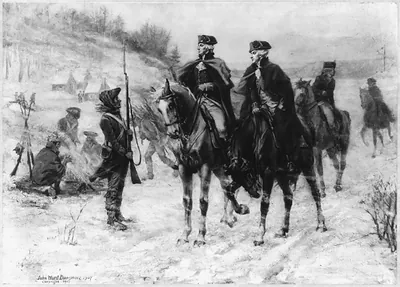 Washington sees the bloody footprints in the snow