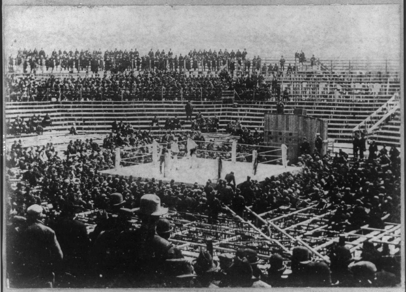 Boxing match: Corbett - Fitzsimmons fight, 1897 March 17. — historic photograph