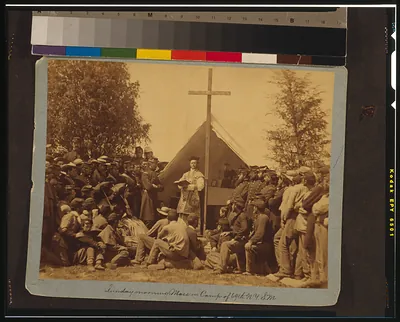 Sunday morning mass in camp of 69th N.Y.S.M.