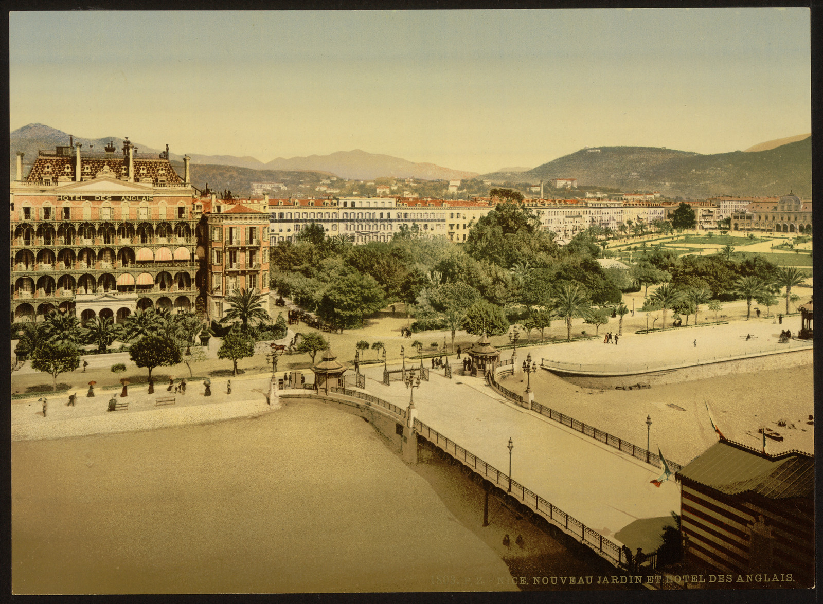 Hotel des Anglais Nice Riviera, [between ca. 1890 and ca. 1900]. — historic print