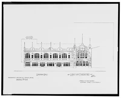 [Lincoln Theatre and Lincoln Hall, Hackensack Plank Road near Bergen Line Ave., Union City, New Jersey] / AFD 1929.