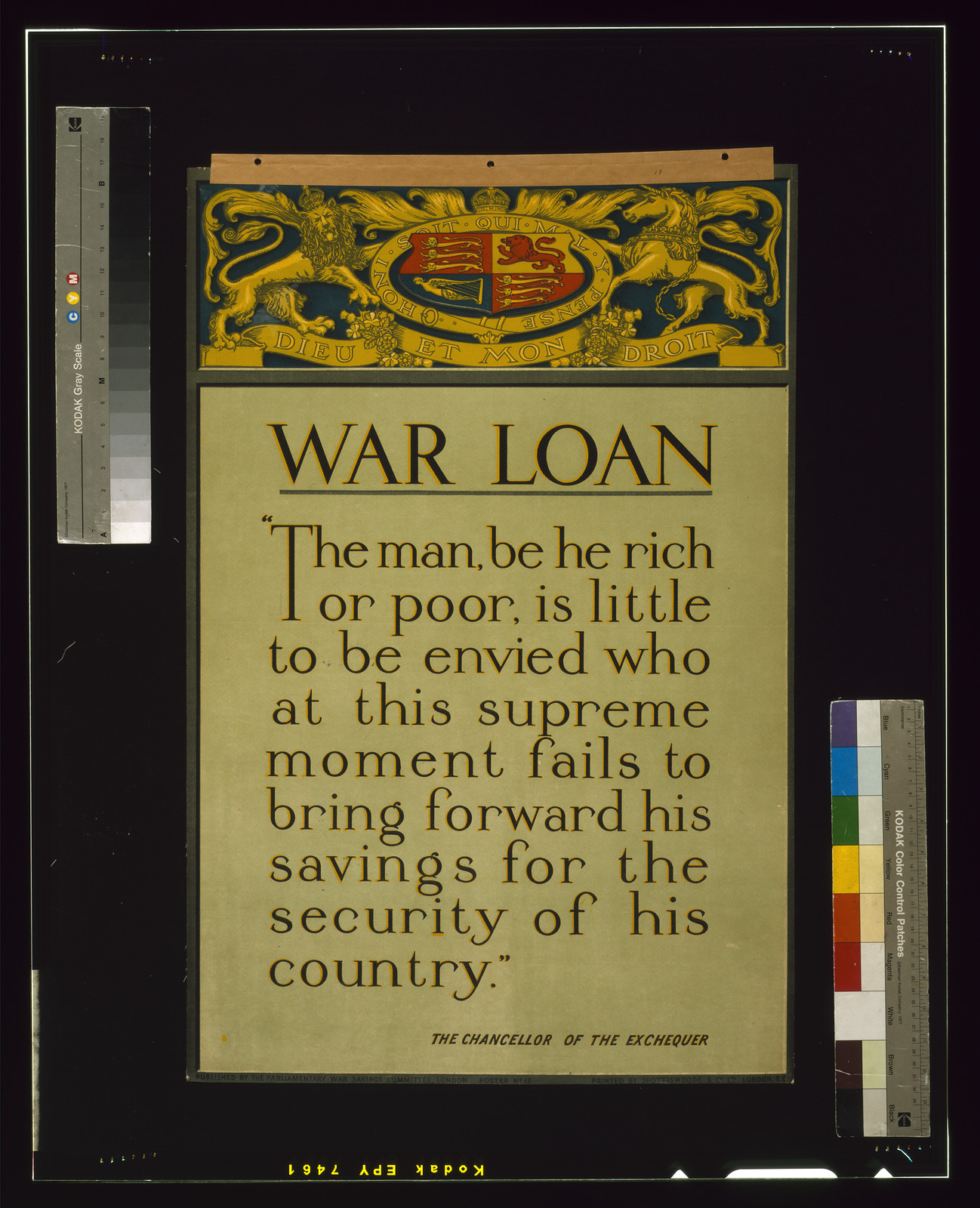 War loan / printed by Spottiswoode & Co. Ltd. London, E.C., London : Parliamentary War Savings Committee, [1915] — vintage poster