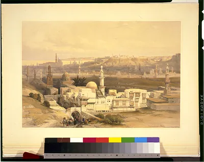 Cairo from the gate of Citizenib, looking toward the desert of Suez / David Roberts, R.A.