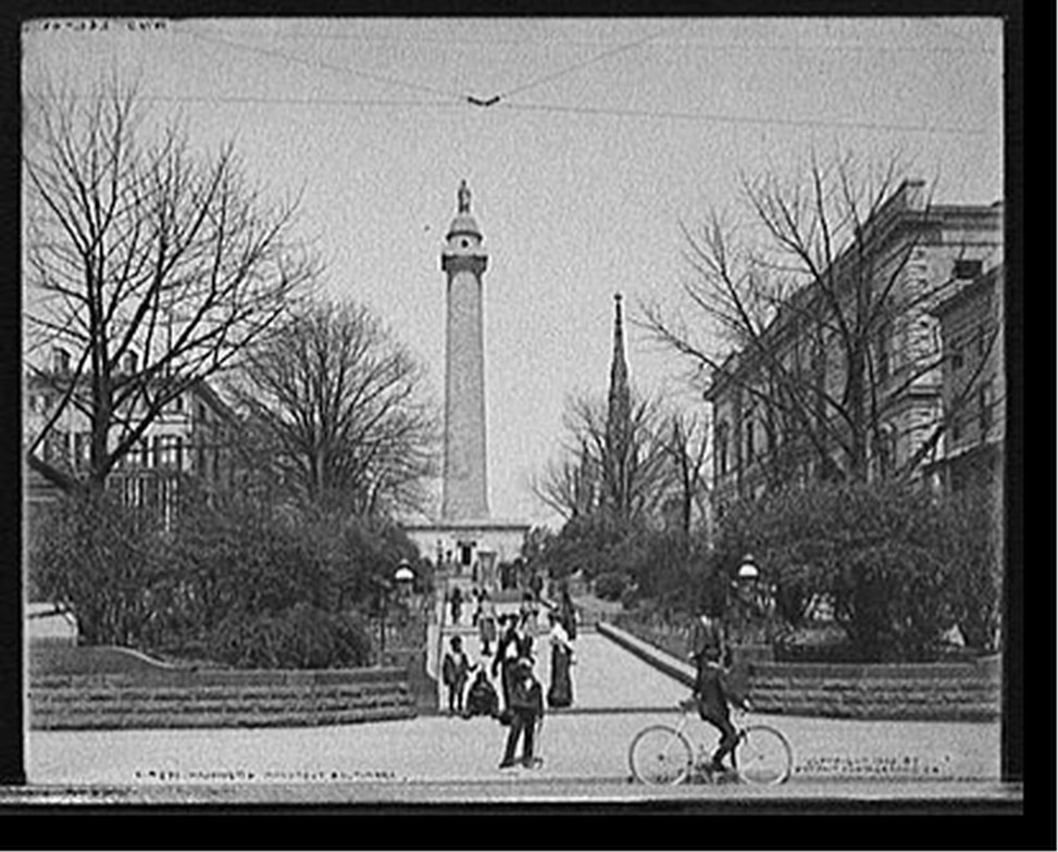 Washington Monument, Baltimore, c1902. — historic photograph