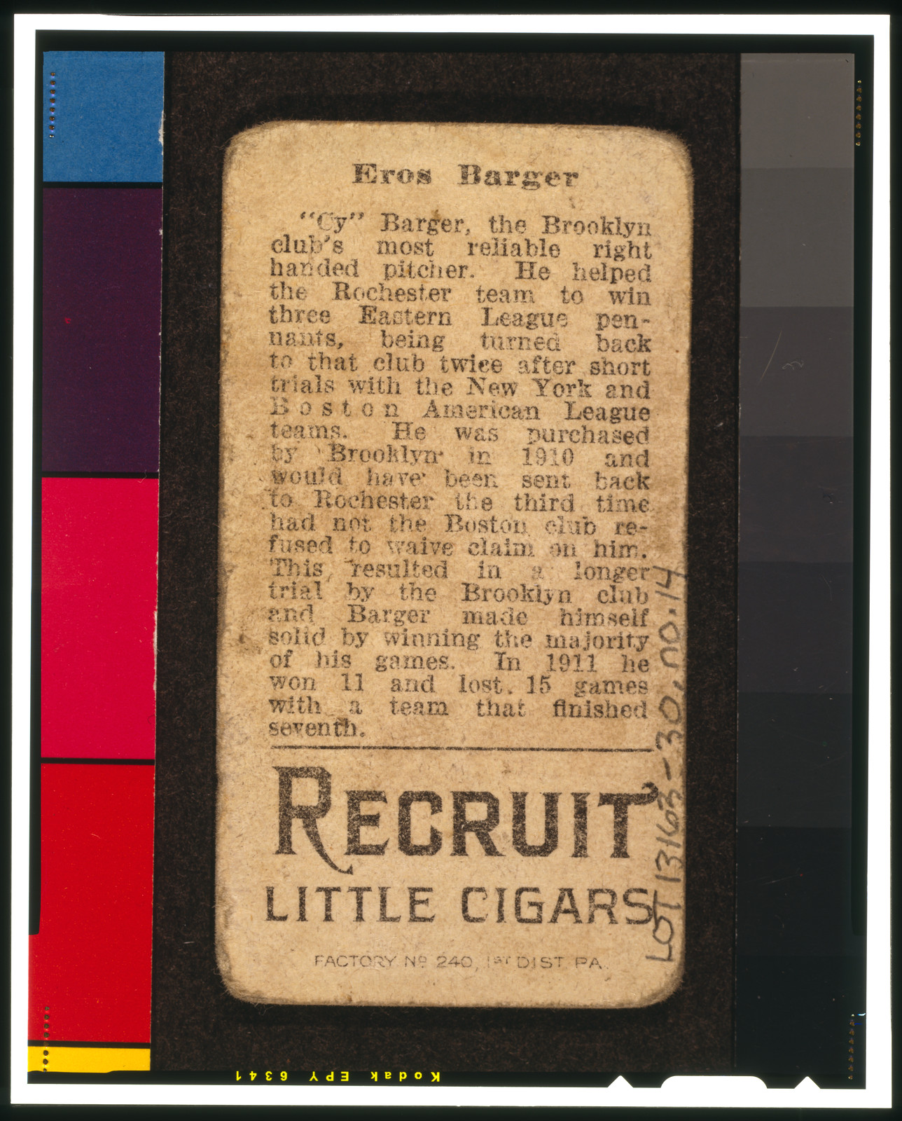 Brown Backgrounds (T207), 1912 — historic print