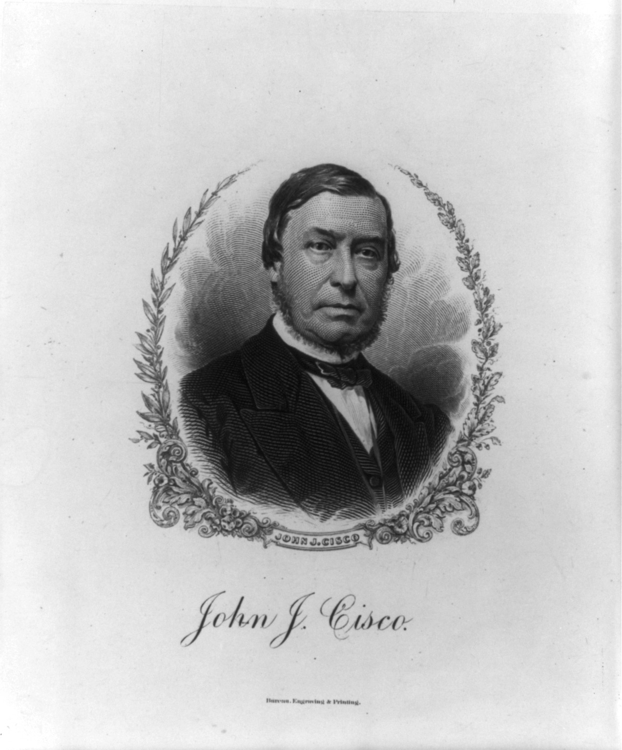 John Jay Cisco, 1806-1884, [no date recorded on caption card] — antique engraving