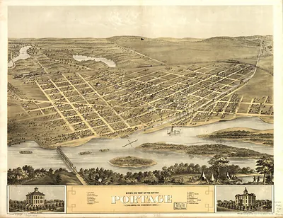 Portage, Wisconsin, 1868