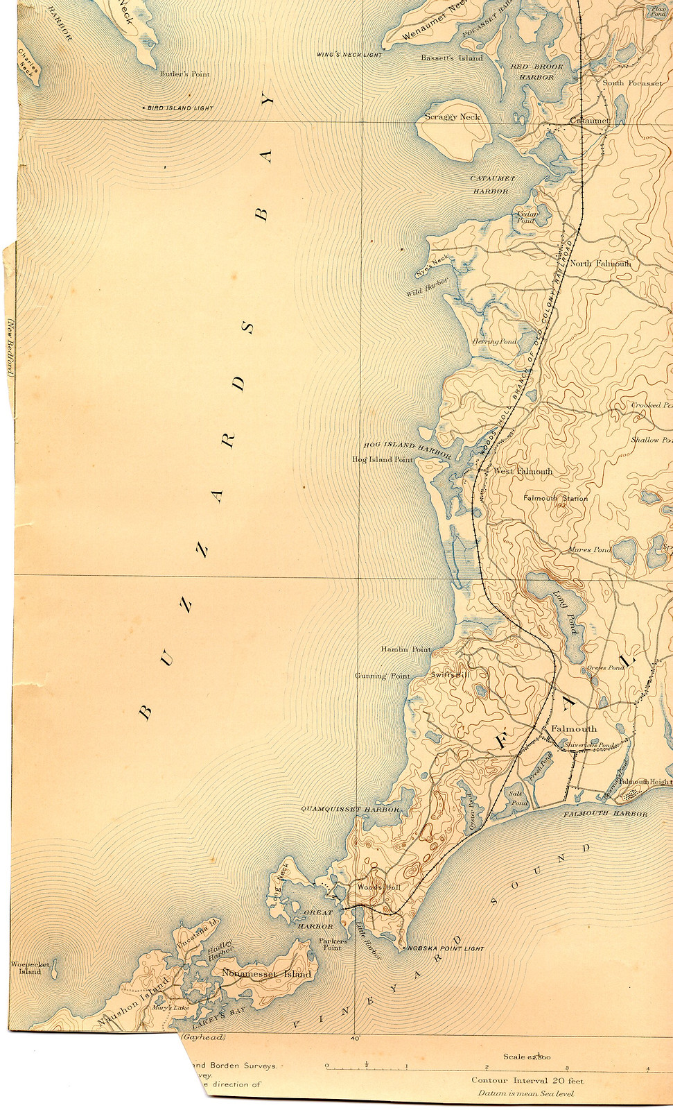 falm 93 sw, Massachusetts — antique map