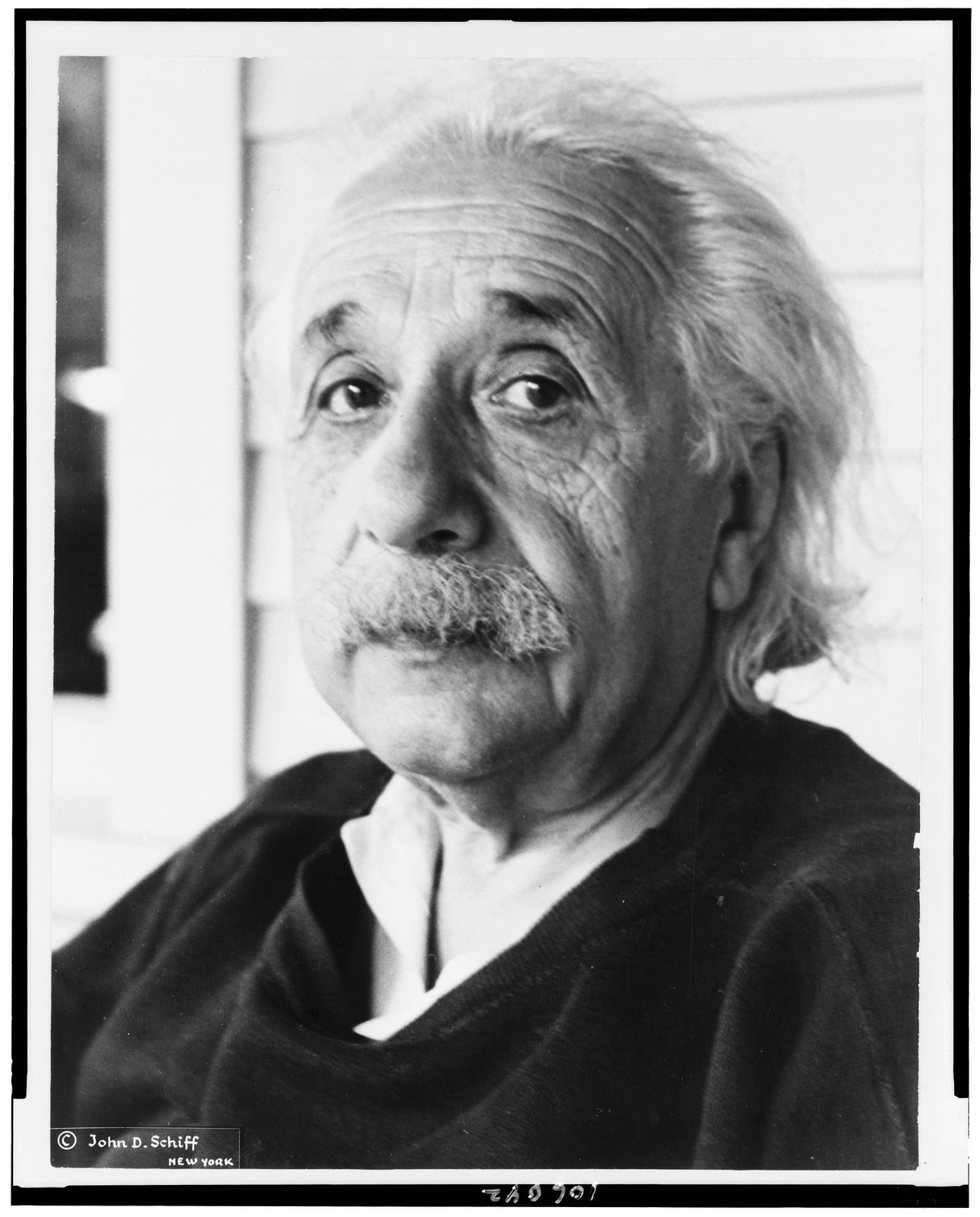 [Albert Einstein, head-and-shoulders portrait, facing left], [c1945] — historic photograph