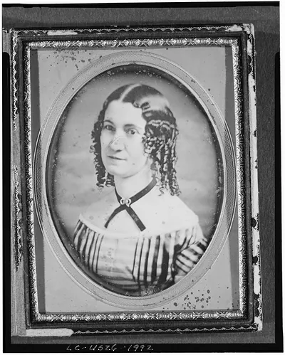 [Madame De Lara, head-and-shoulders portrait of a woman, three-quarters view, facing left]