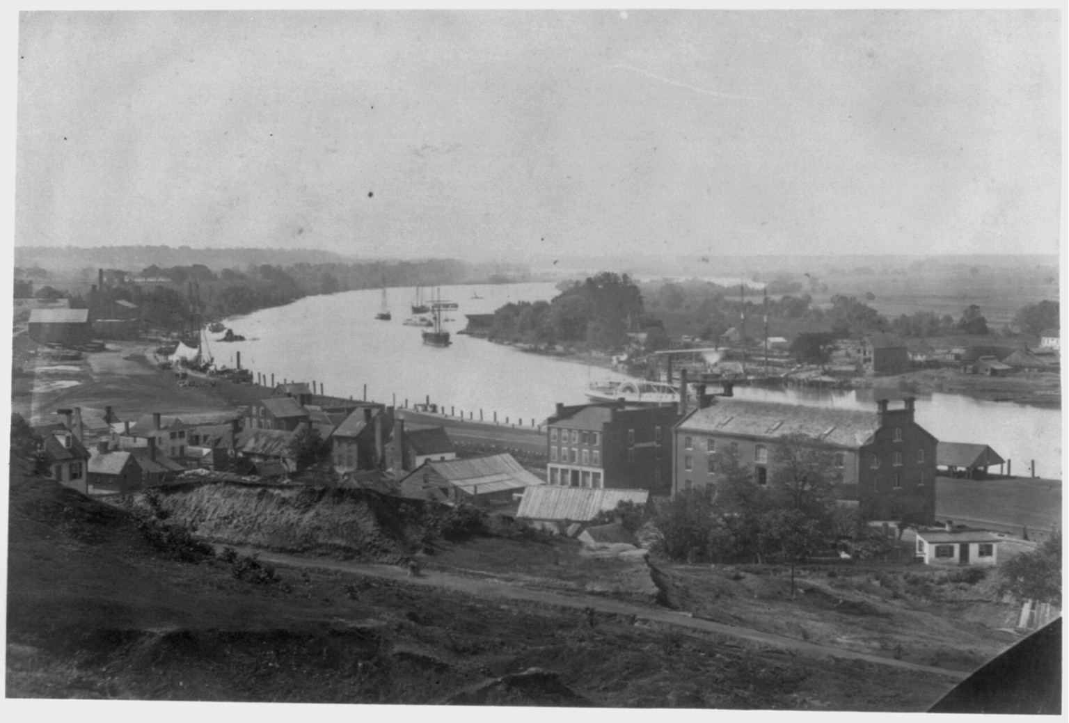 Richmond, Va. View of Rocketts" & James River, [1864?] — historic photograph