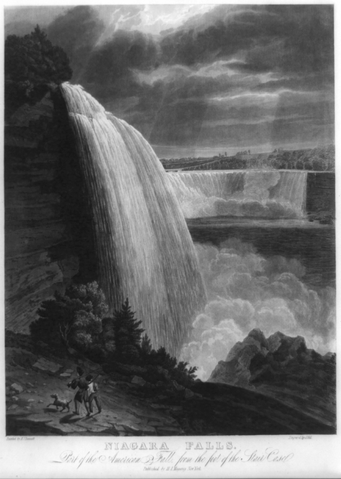 Niagara Falls. Part of the American Fall from the foot of the stair case, [no date recorded on shelflist card] — historic print
