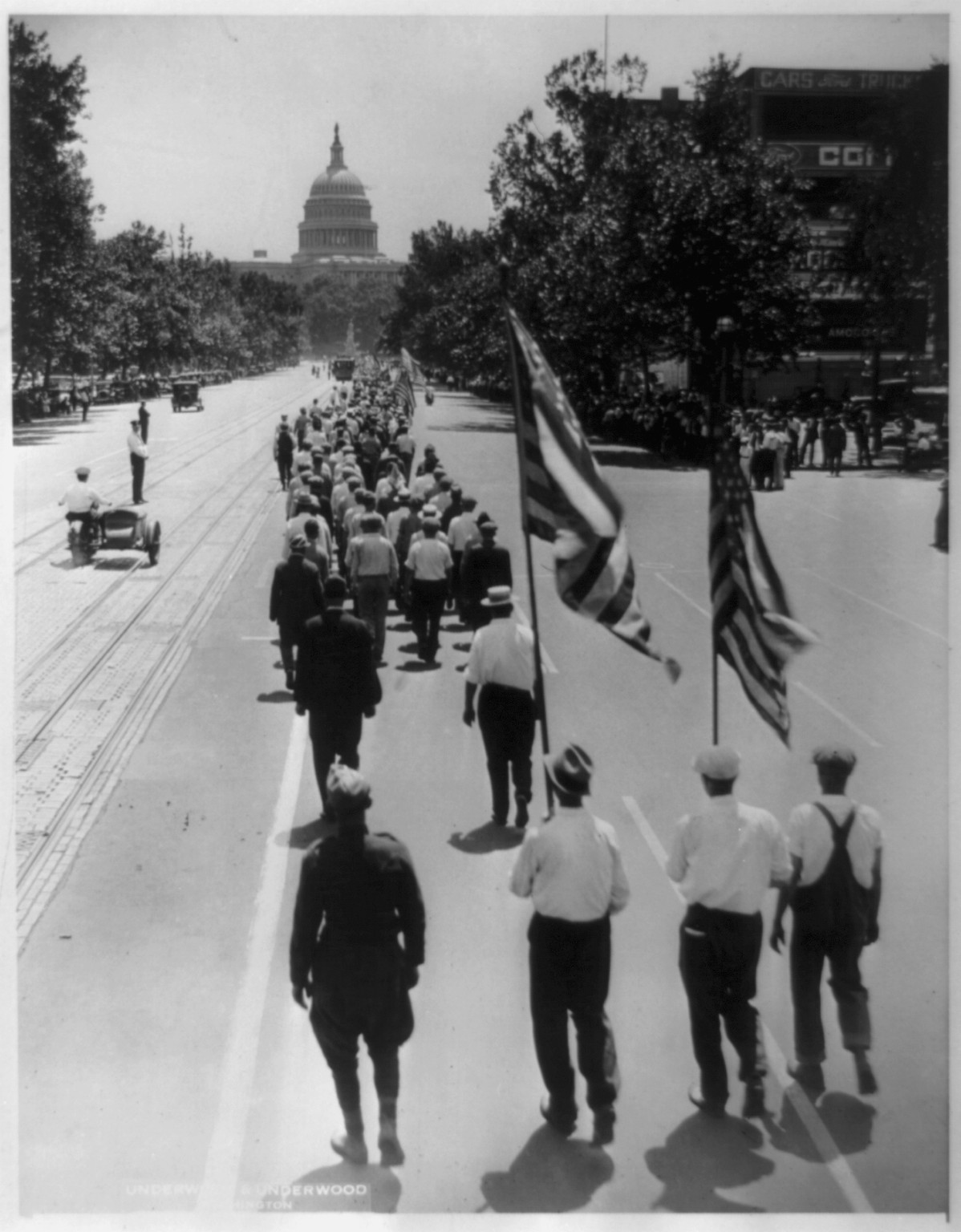 Bonus marcher on Penna Ave., Washington, D.C. July 1932, 1932 July. — historic photograph
