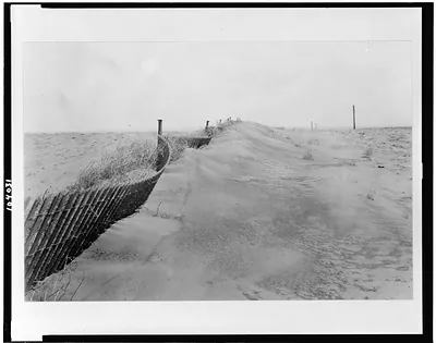 [Snow fence which caught drifting sands and soil, Oklahoma]