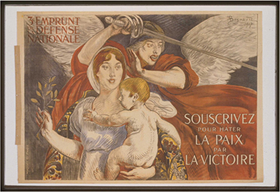 3e Emprunt de la Deacutefense Nationale. Souscrivez pour hacircter la paix par la victoire, 1917 — vintage poster