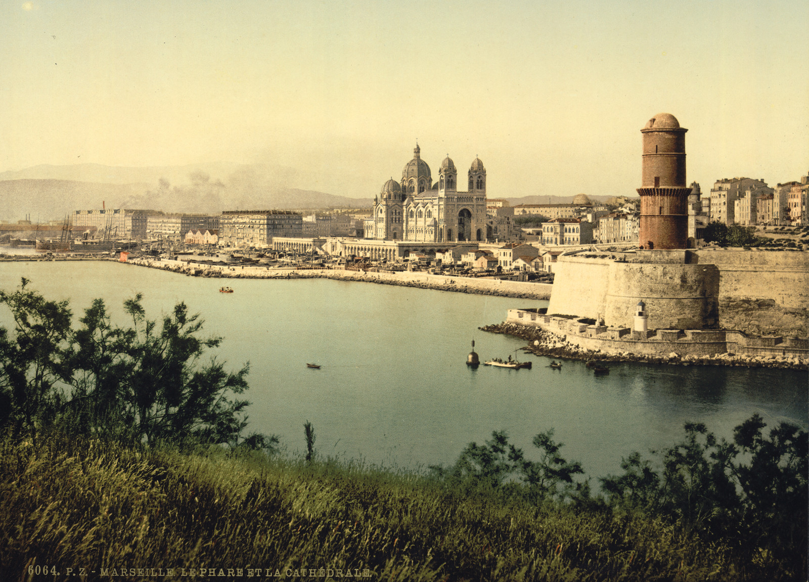 The lighthouse and cathedral Marseilles France, [between ca. 1890 and ca. 1900]. — historic print