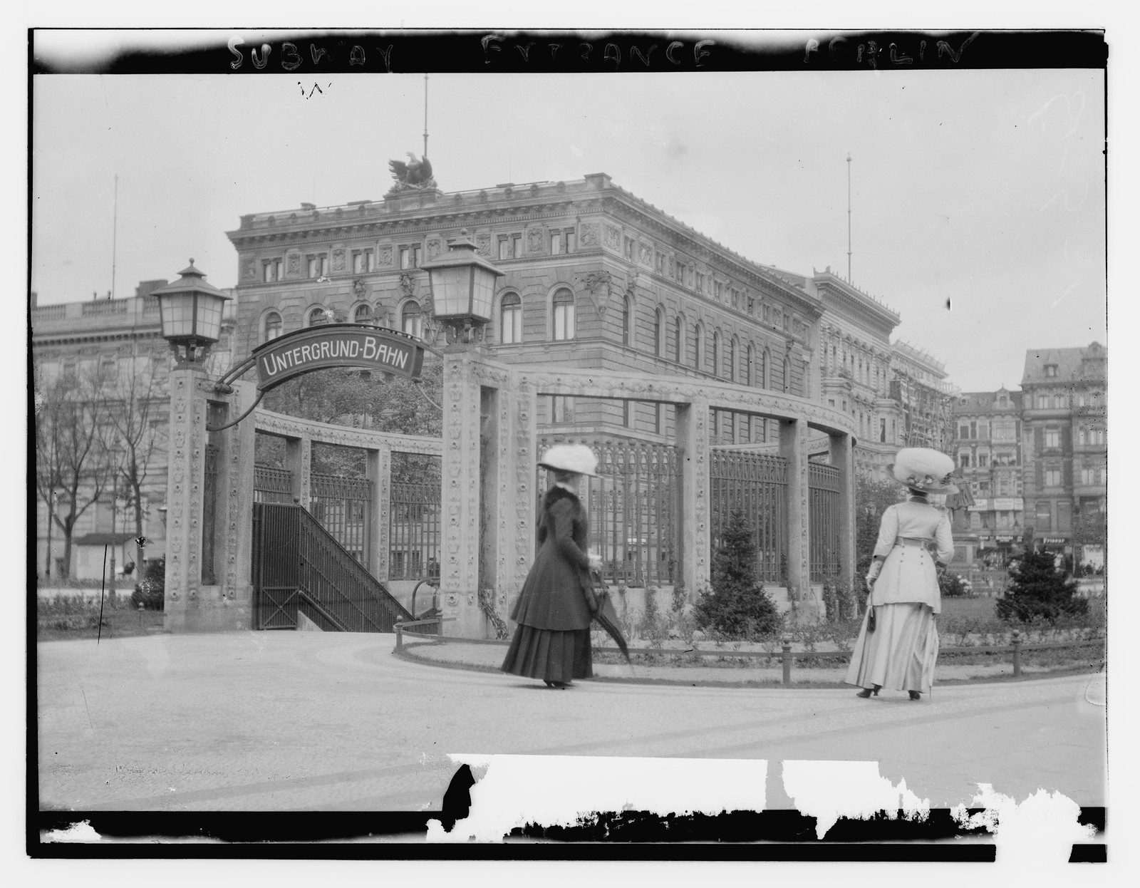 Subway entrance, Berlin, n/a — historic photograph