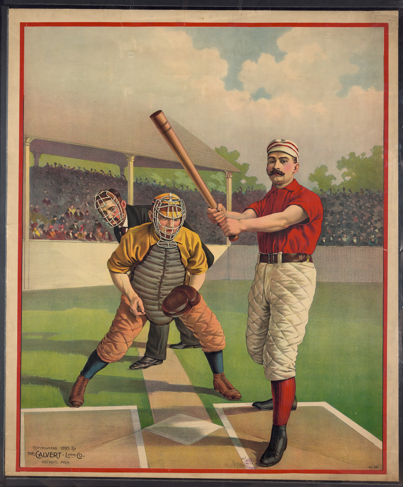 Full sheet base ball poster no. 281, c. 1895 — vintage poster