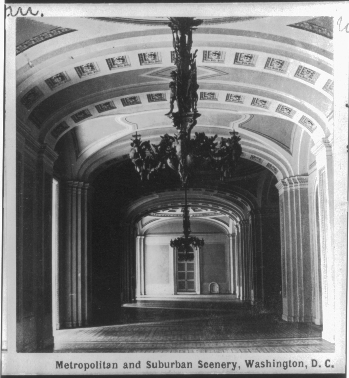 Corridor of Senate Chamber, U.S. Capitol, [ca. 1885]. — historic photograph