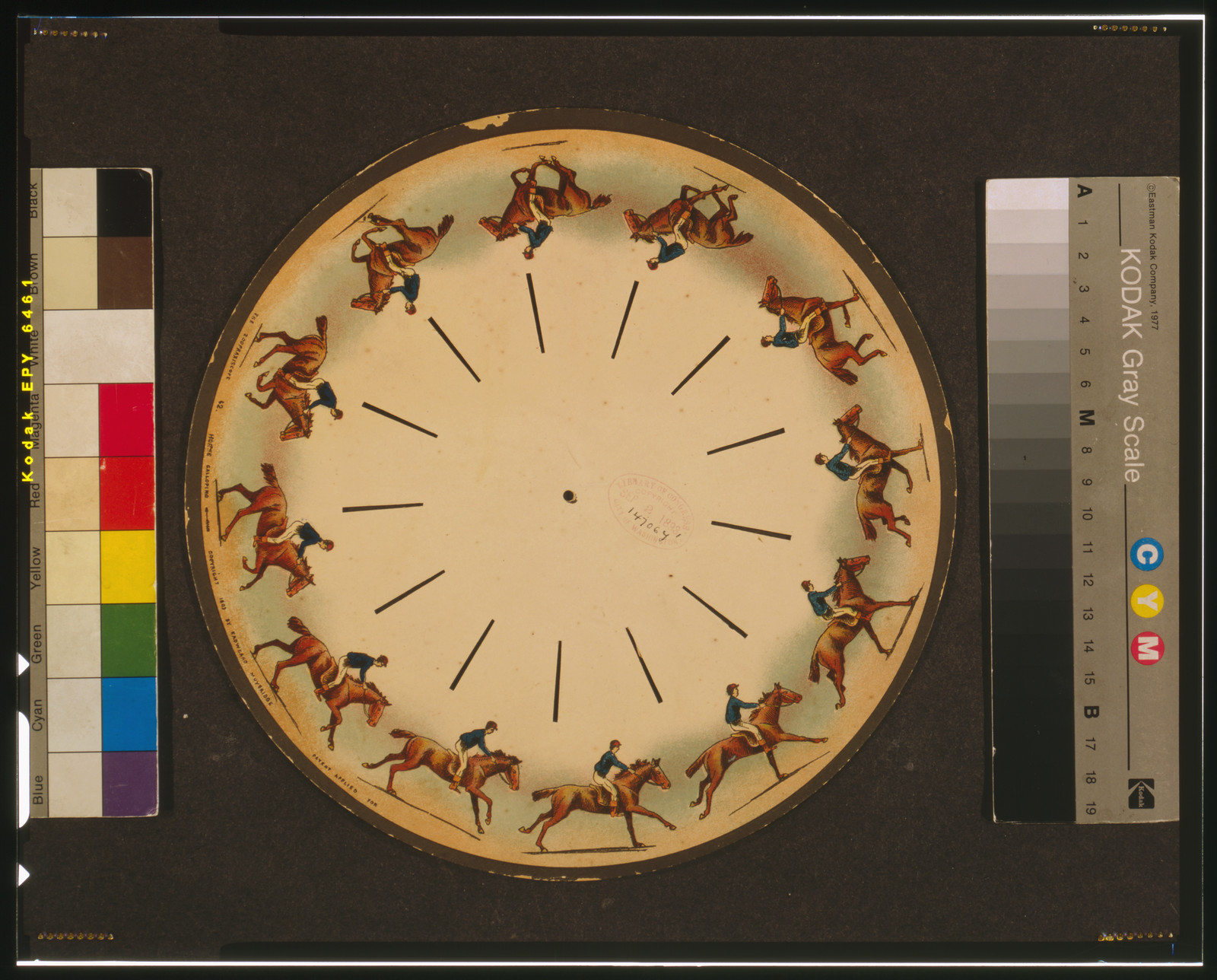 The zoopraxiscope--Horse galloping, c1893. — antique lithograph