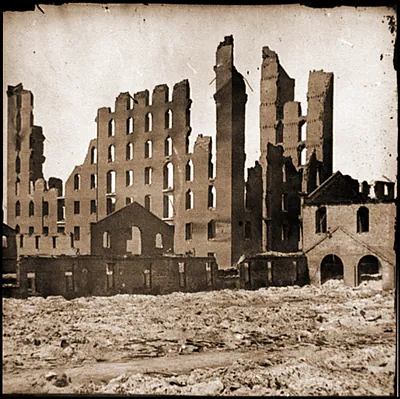 Richmond Va. Ruined buildings in the burned district