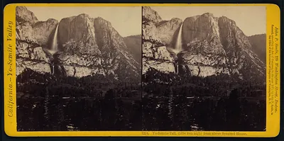 Yo-Semite Fall (2634 feet high) from above Sentinel House